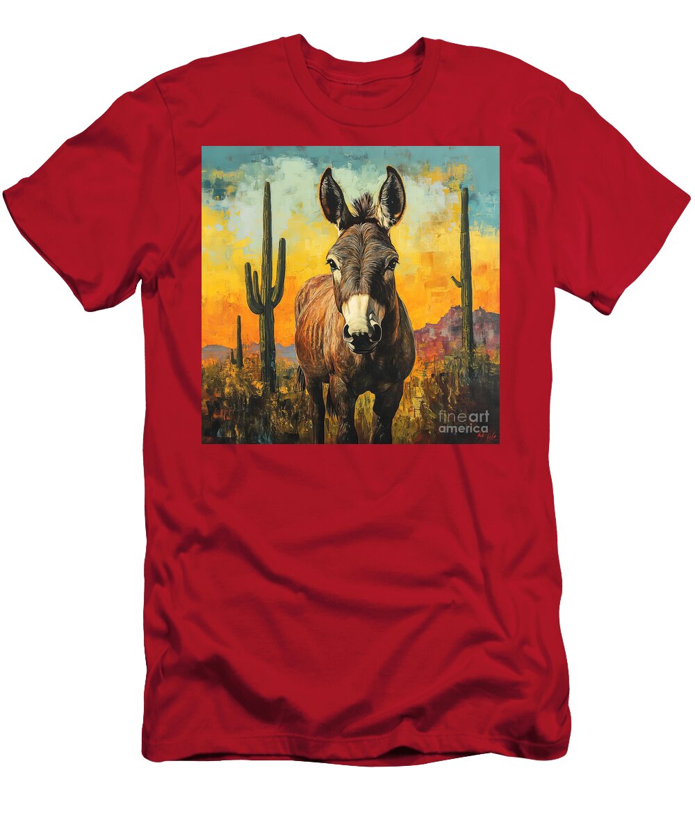 Arizona Sunset Burro Elisabeth Lucas T-Shirt
