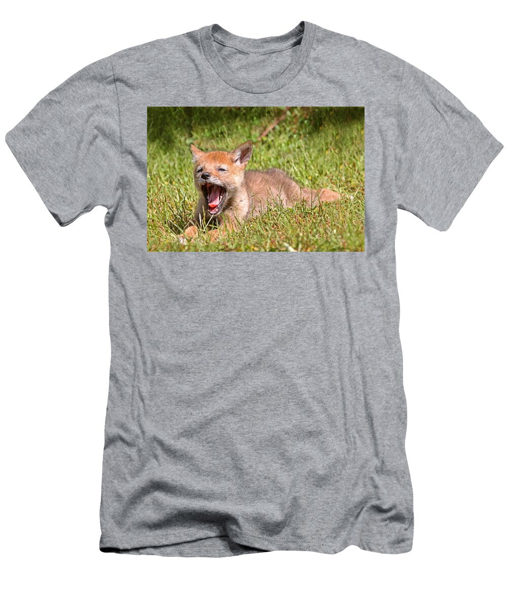 Baby Coyote Yawning Peggy Collins T-Shirt