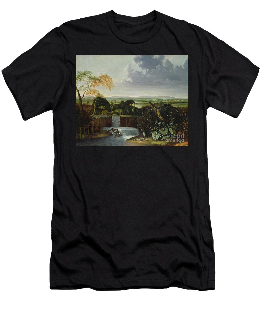 Extensive Landscape with a Watermill Matthias Withoos T-Shirt