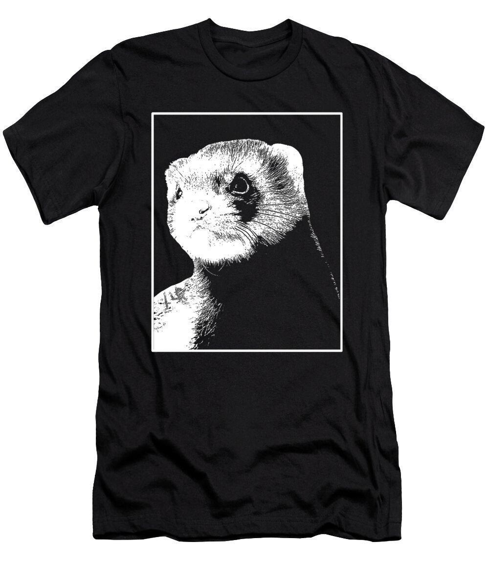 Ferret Cute Animal Weasel Furry Ferret Crazy Squirrel T-Shirt