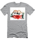 Ferrets Adorable Sleeping Animals in a Christmas Gift Box Watercolor Illustration Grover Mcclure T-Shirt