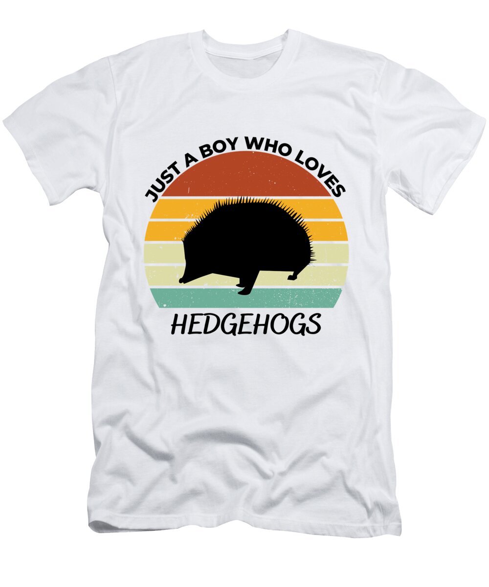 Just a Boy Who Loves Hedgehogs Chomper Designs T-Shirt