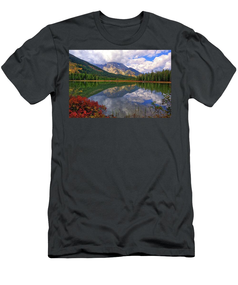 Leigh Lake Morning Reflections Greg Norrell T-Shirt