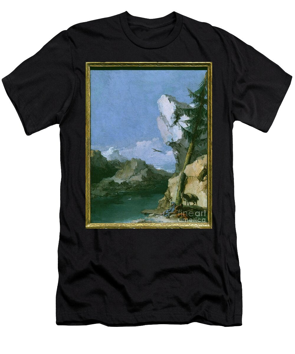 Rest on the Flight Into Egypt Oil on Canvas Giovanni Battista Tiepolo T-Shirt