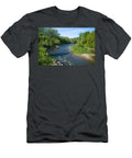 River Passing Through a Forest Beaver Panoramic Images T-Shirt