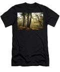 Sunlight Coming Through Trees in Woods Johan Ferret T-Shirt
