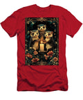 Three Ferrets Gather Around a Candle in a Dark Forest Grover Mcclure T-Shirt