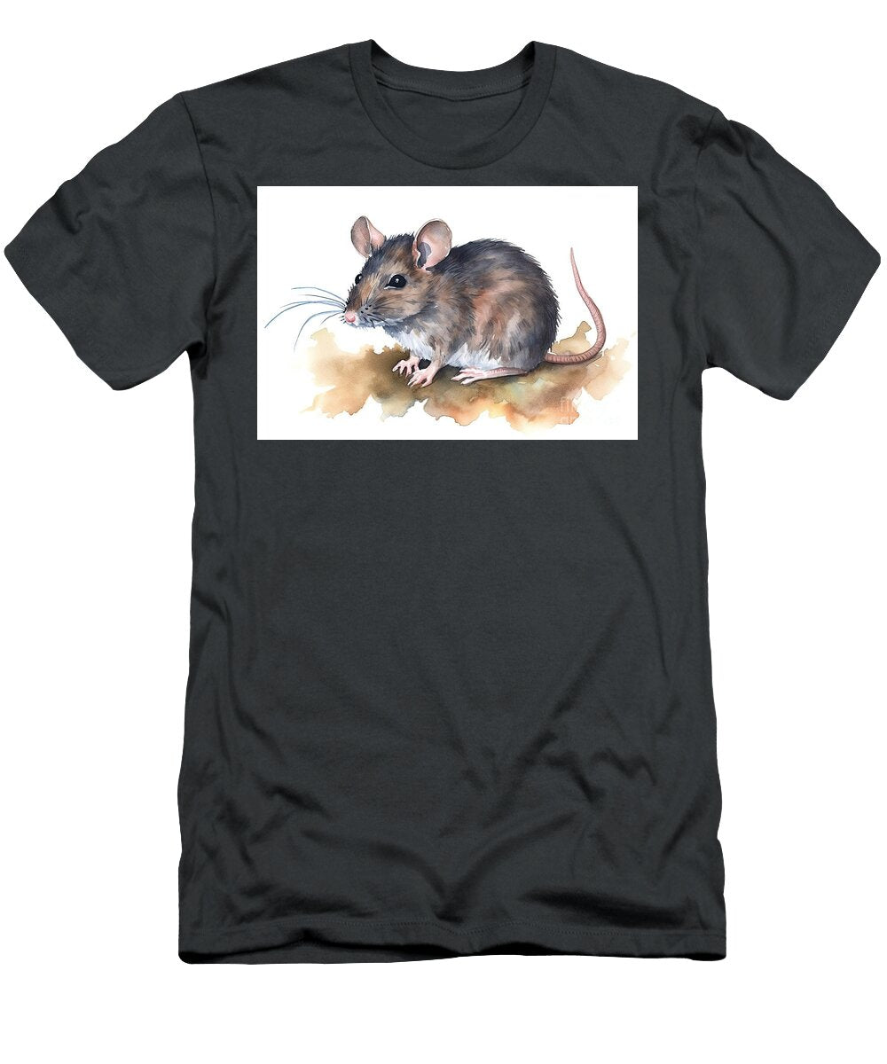 Watercolor Single Mouse Animal Isolated on a White Background Il N Akkash T-Shirt